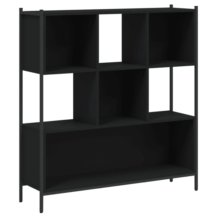 bogreol 102x28x172 cm konstrueret træ sort