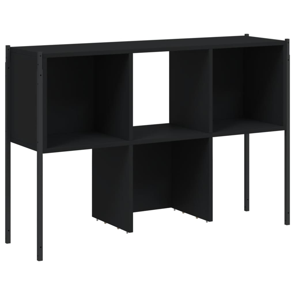 bogreol 102x28x172 cm konstrueret træ sort