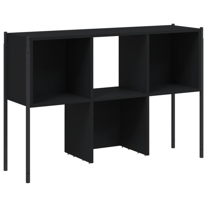 bogreol 102x28x172 cm konstrueret træ sort