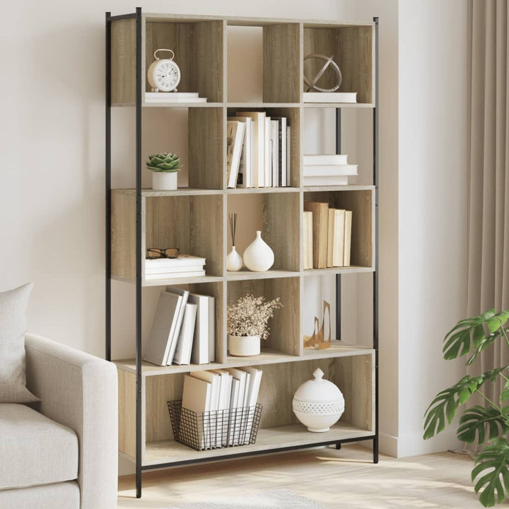 bogreol 102x28x172 cm konstrueret træ sonoma-eg