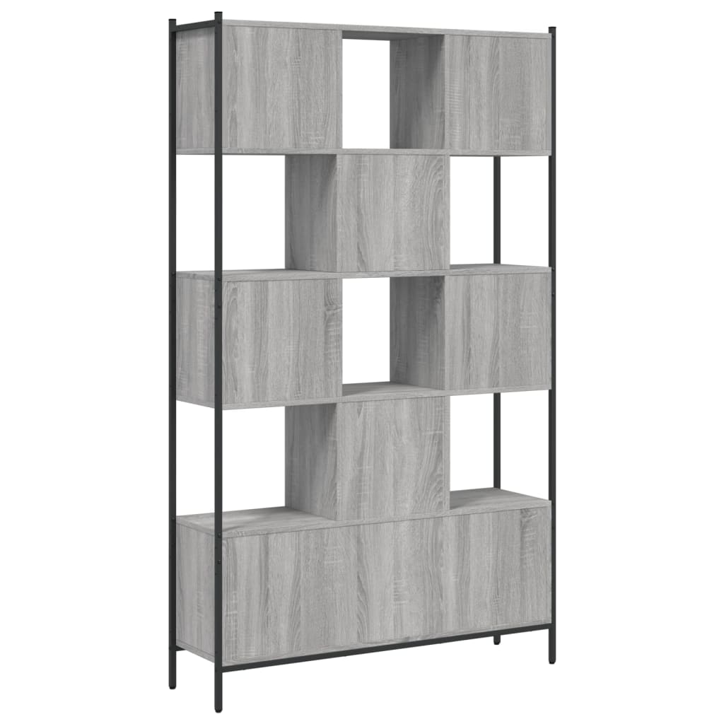 bogreol 102x28x172 cm konstrueret træ grå sonoma-eg