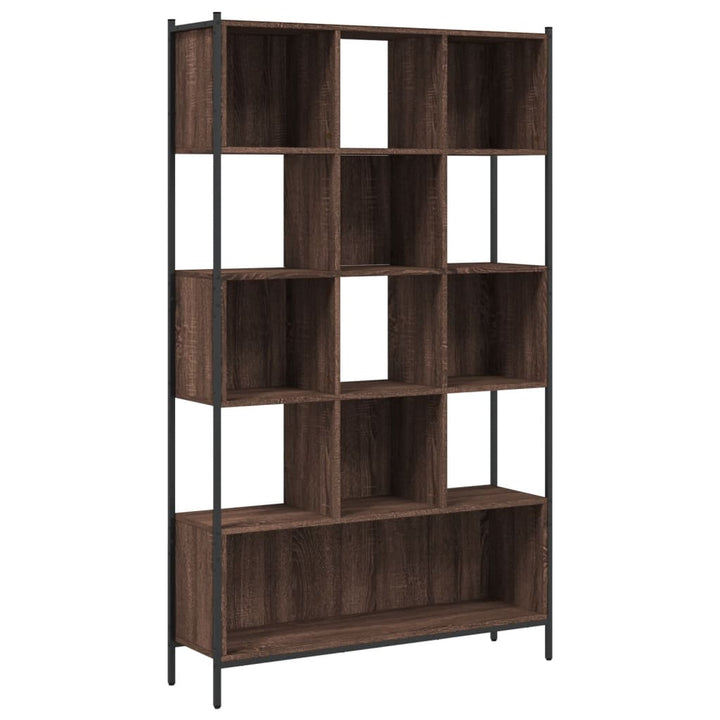 bogreol 102x28x172 cm konstrueret træ brun egetræsfarve