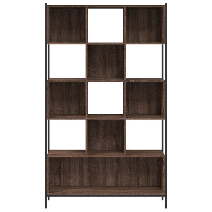 bogreol 102x28x172 cm konstrueret træ brun egetræsfarve