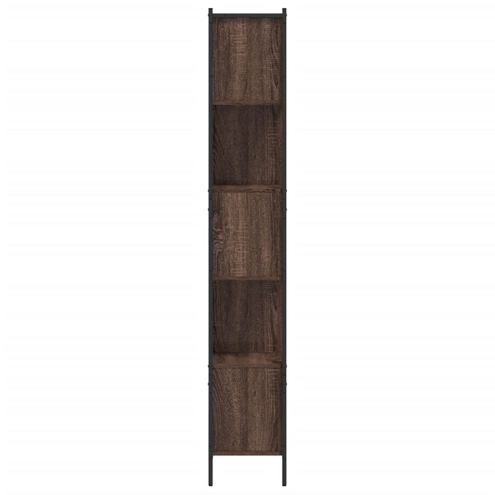 bogreol 102x28x172 cm konstrueret træ brun egetræsfarve