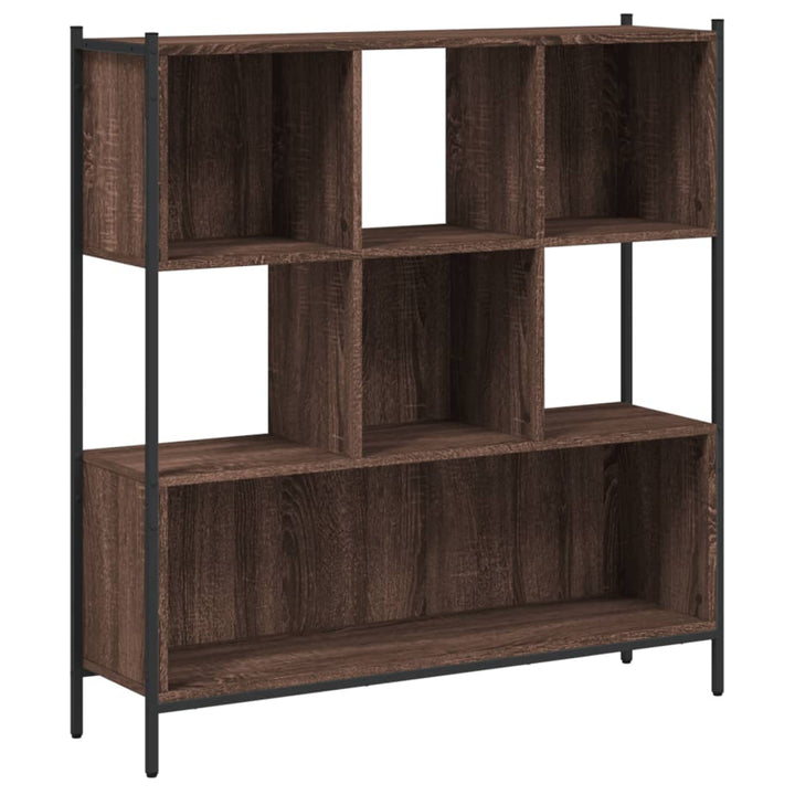 bogreol 102x28x172 cm konstrueret træ brun egetræsfarve