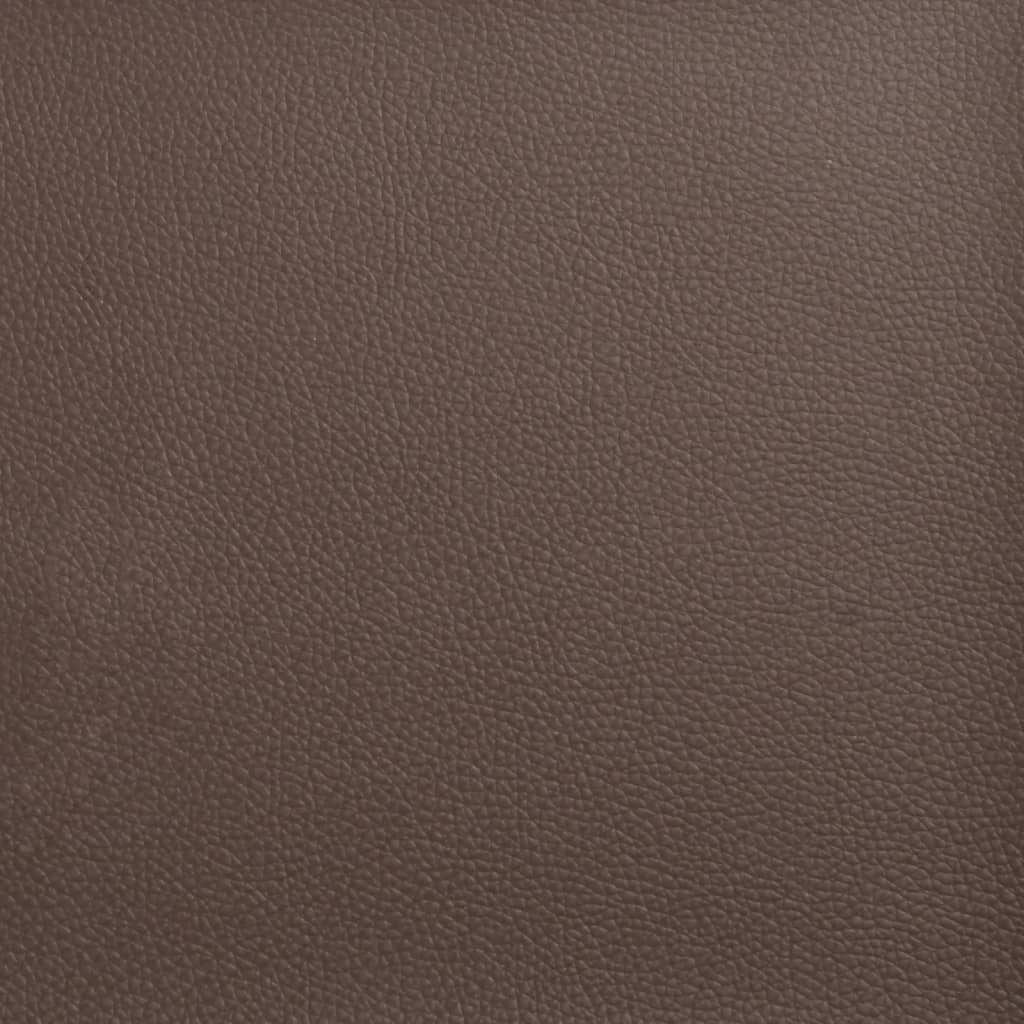 seng med madras 200x200 cm kunstlæder brun