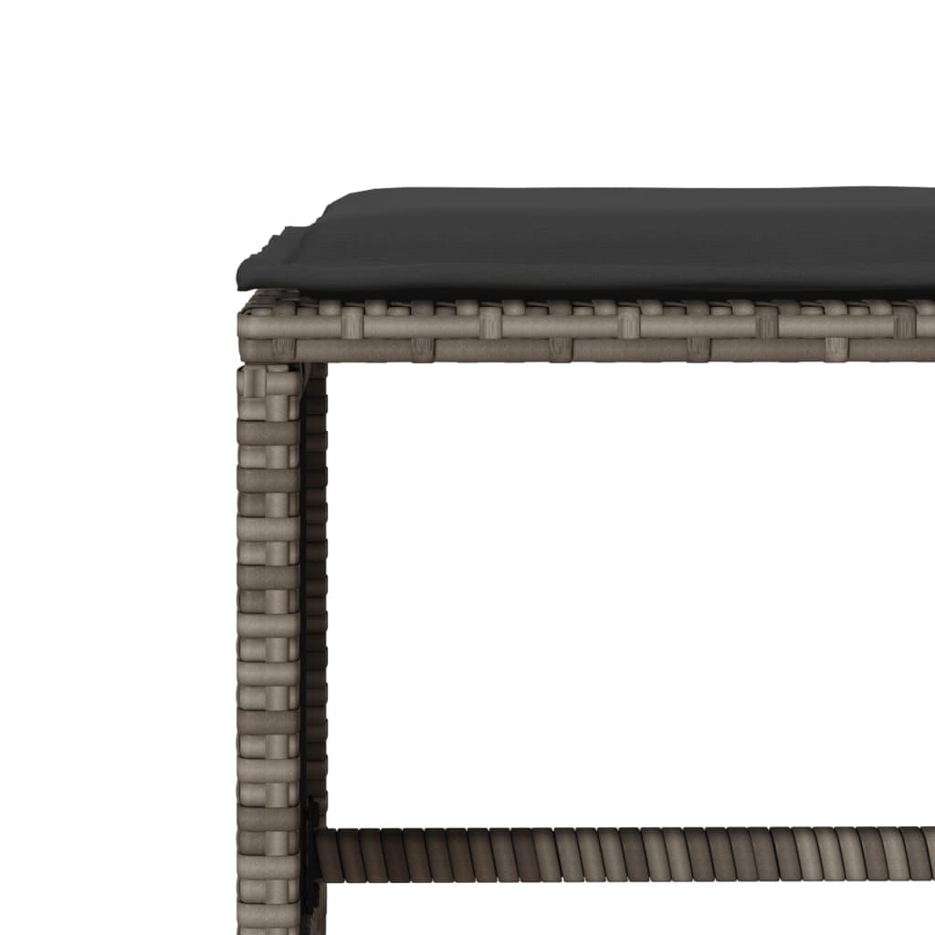 sofasæt til haven 6 dele med hynder polyrattan grå