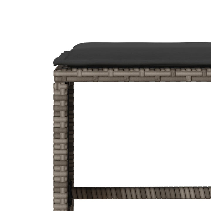 sofasæt til haven 6 dele med hynder polyrattan grå