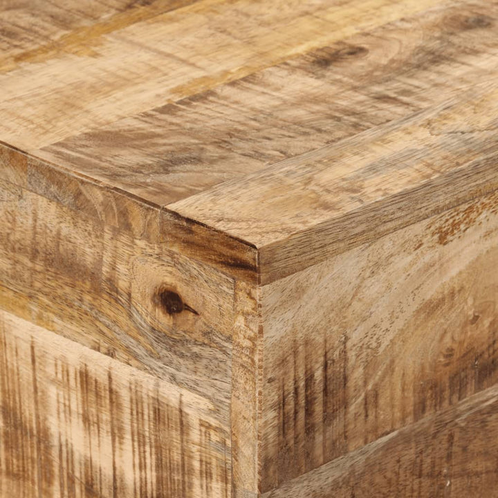 konsolbord 110x30x75 cm massivt ru mangotræ og jern
