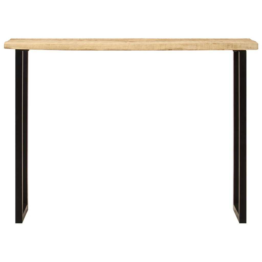 konsolbord med naturlig kant 105x33x76 cm massivt mangotræ