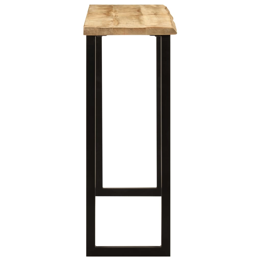konsolbord med naturlig kant 105x33x76 cm massivt mangotræ