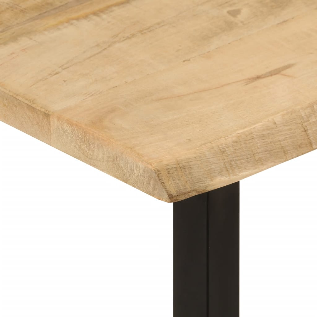 konsolbord med naturlig kant 105x33x76 cm massivt mangotræ