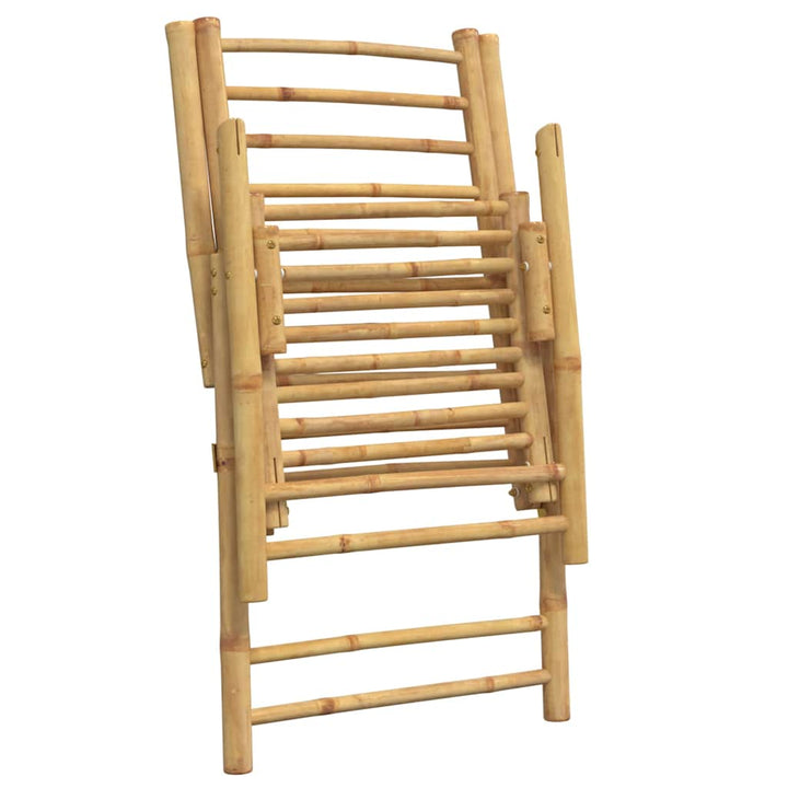positionsstole 4 stk. foldbare cremehvide hynder bambus