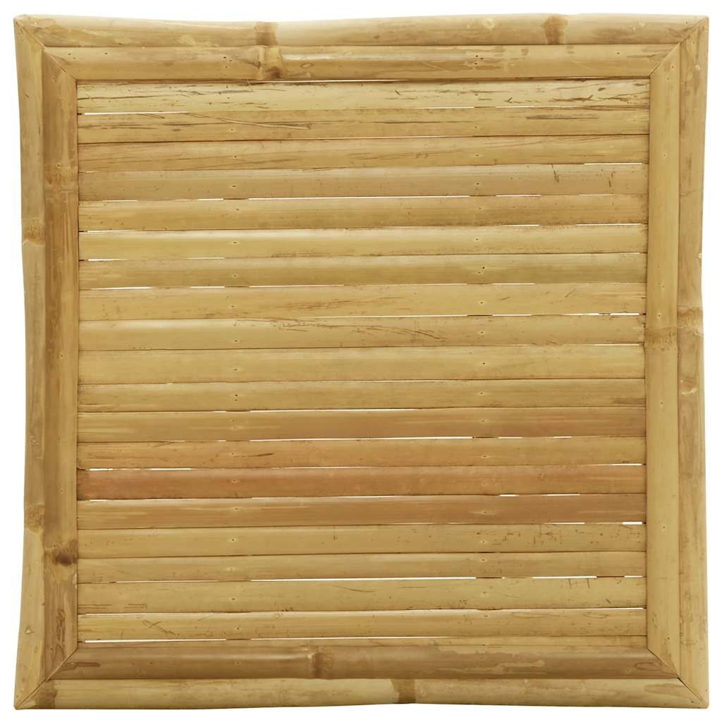 bistrostole 3 stk. foldbare med cremehvide hynder bambus