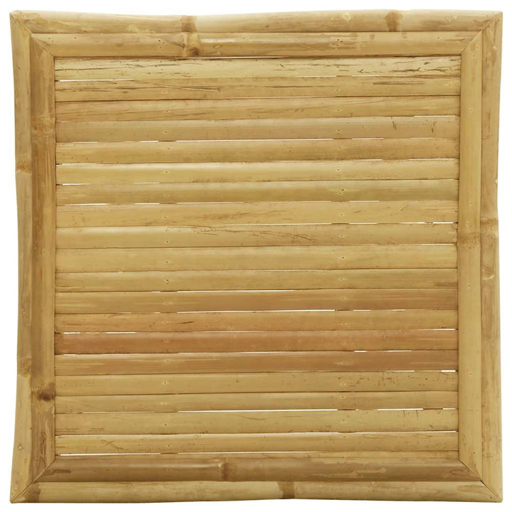bistrostole 3 stk. foldbare med cremehvide hynder bambus