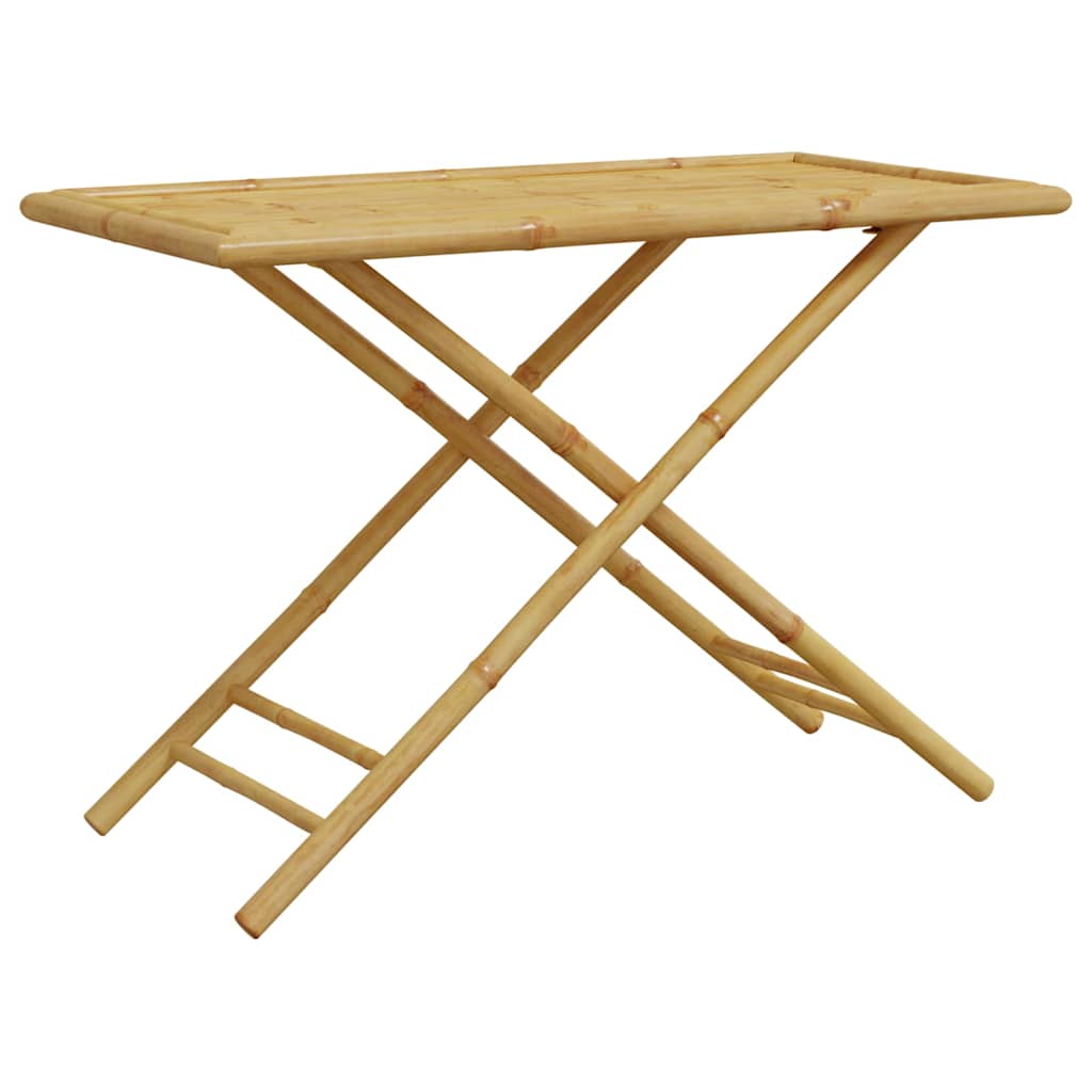 bistrostole 5 stk. foldbare med cremehvide hynder bambus