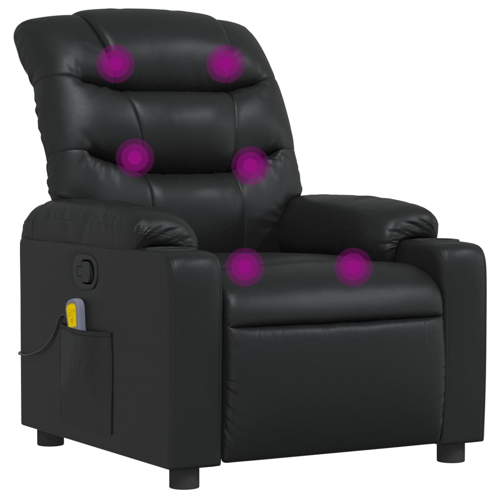 massagestol kunstlæder sort