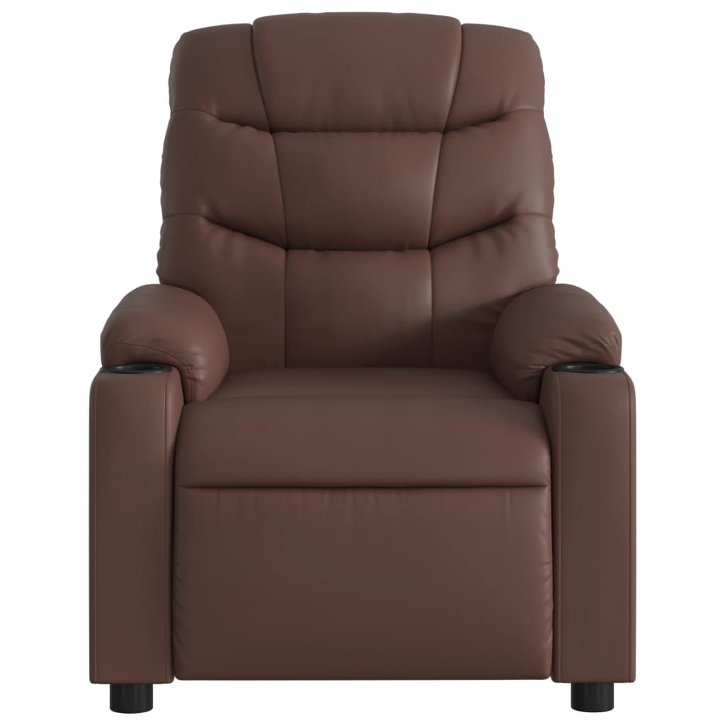 massagestol kunstlæder brun