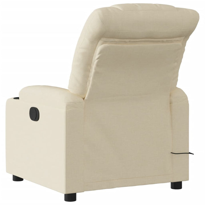massagestol stof cremefarvet