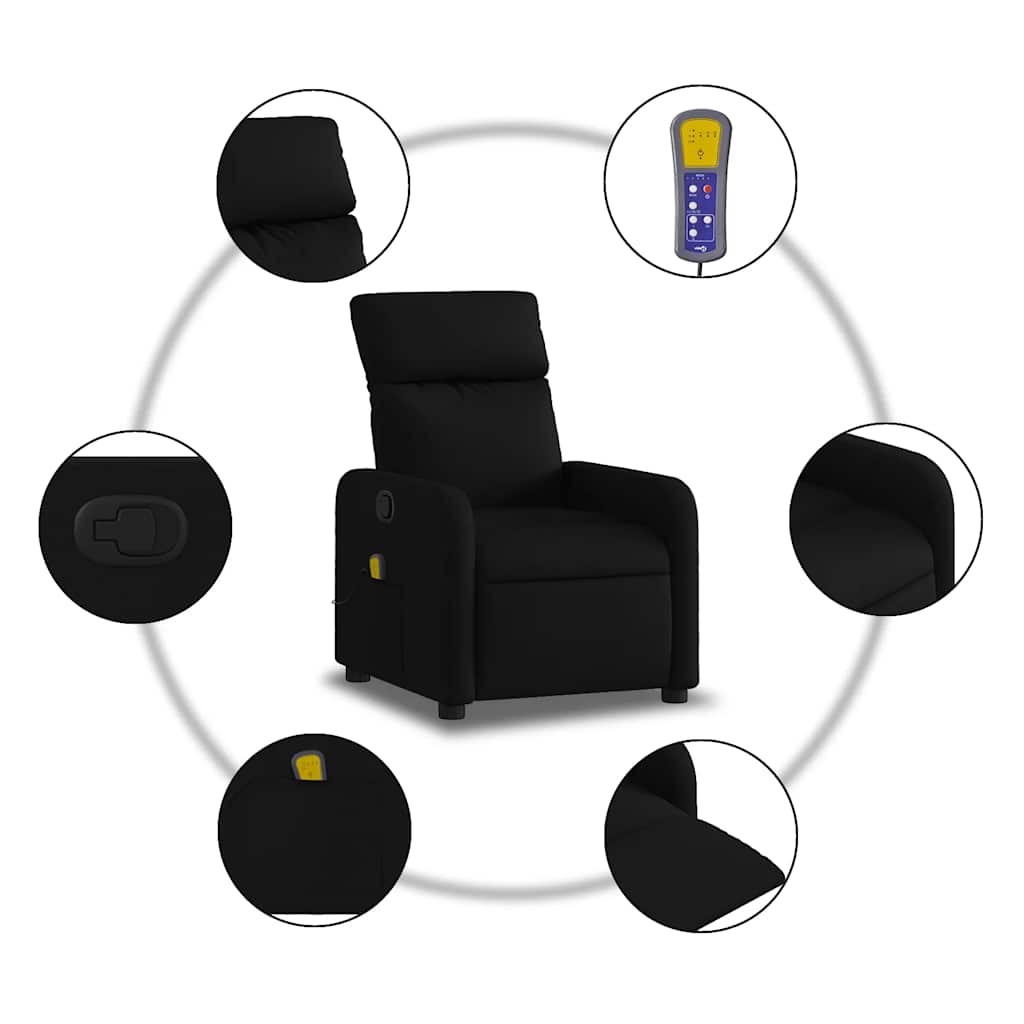 massagestol stof sort