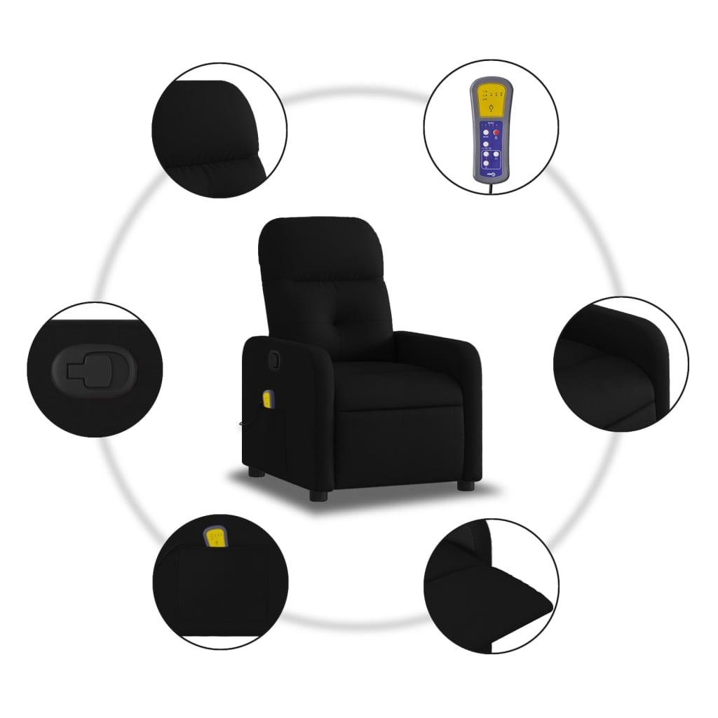 massagestol stof sort