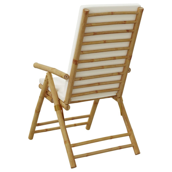 positionsstole 2 stk. med hynder foldbar bambus