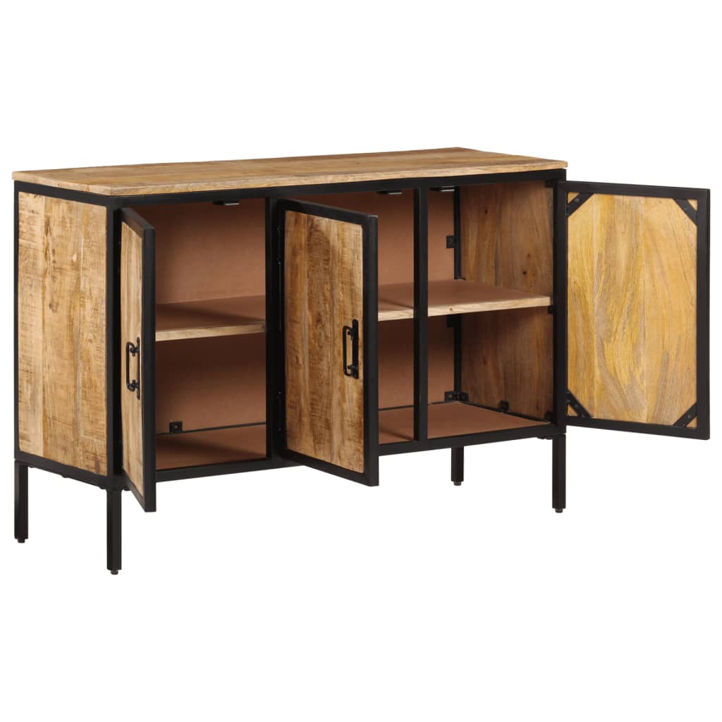 skænk 105x35x70 cm massivt ru mangotræ