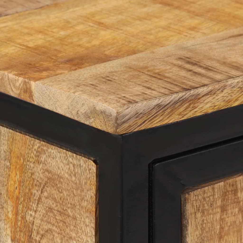 skænk 105x35x70 cm massivt ru mangotræ
