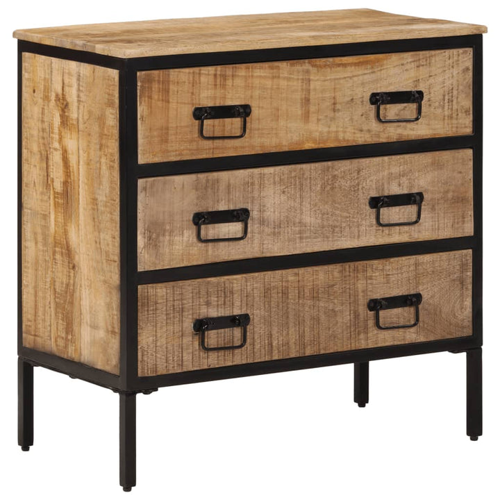 skænk 70x35x70 cm massivt ru mangotræ