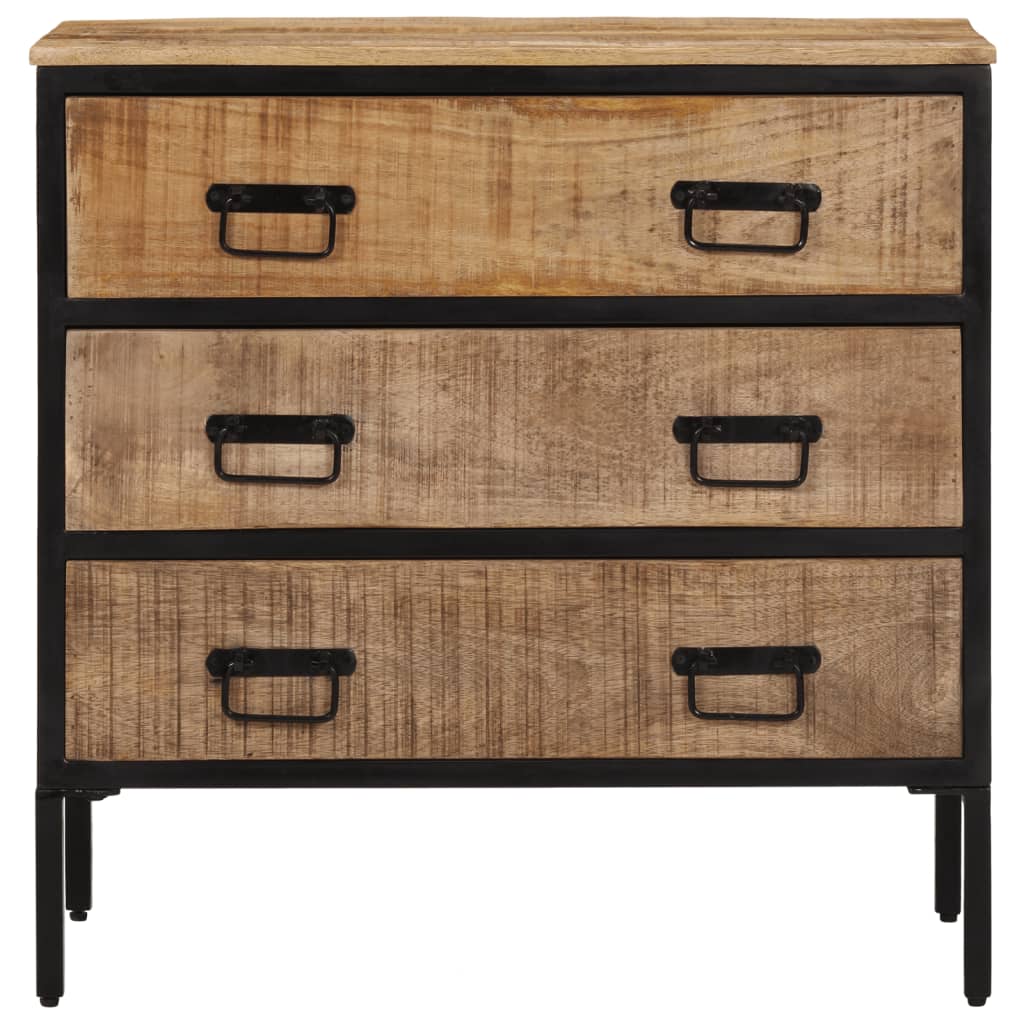 skænk 70x35x70 cm massivt ru mangotræ