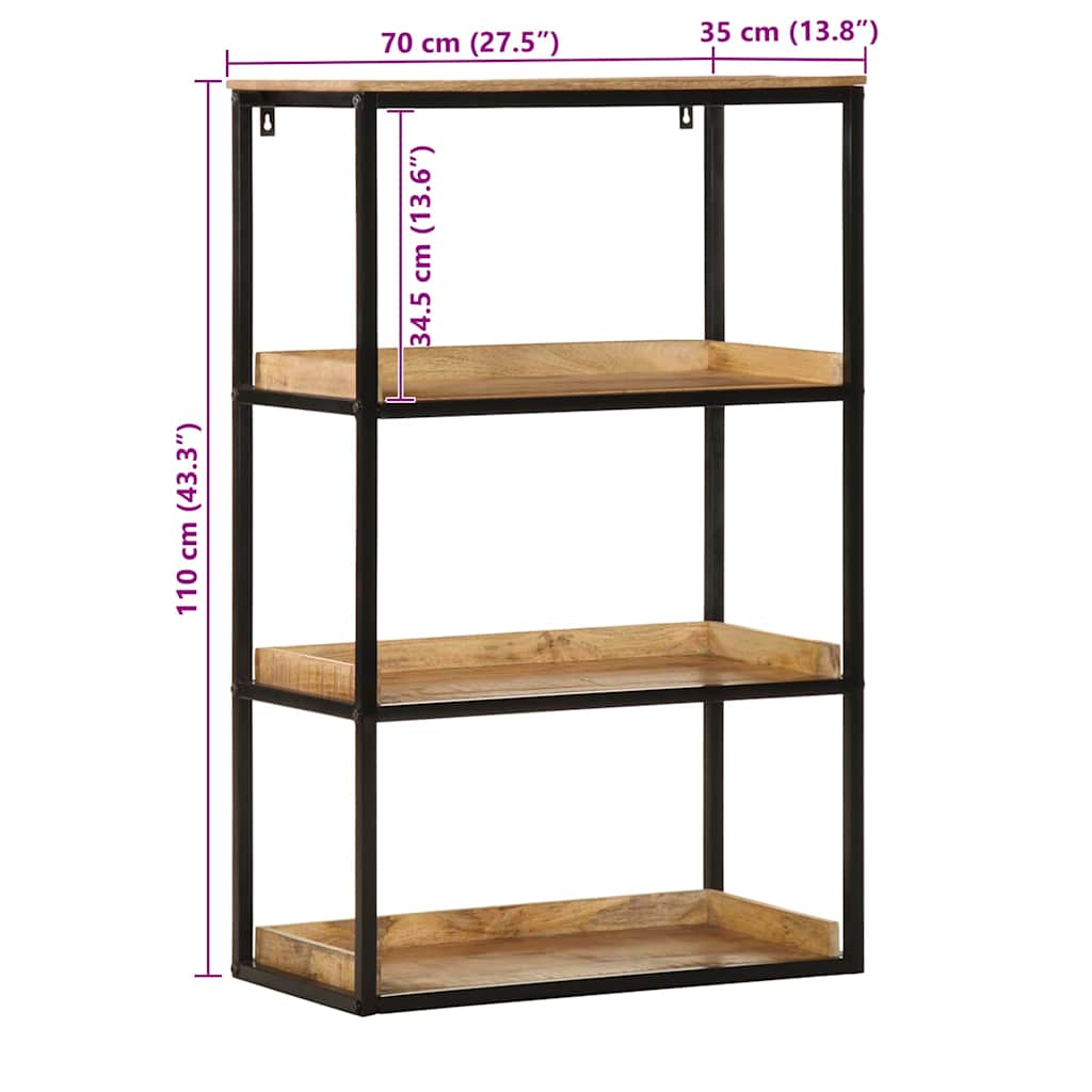 Boghylde Brun 70 x 35 x 110 cm Massivt mangotræ