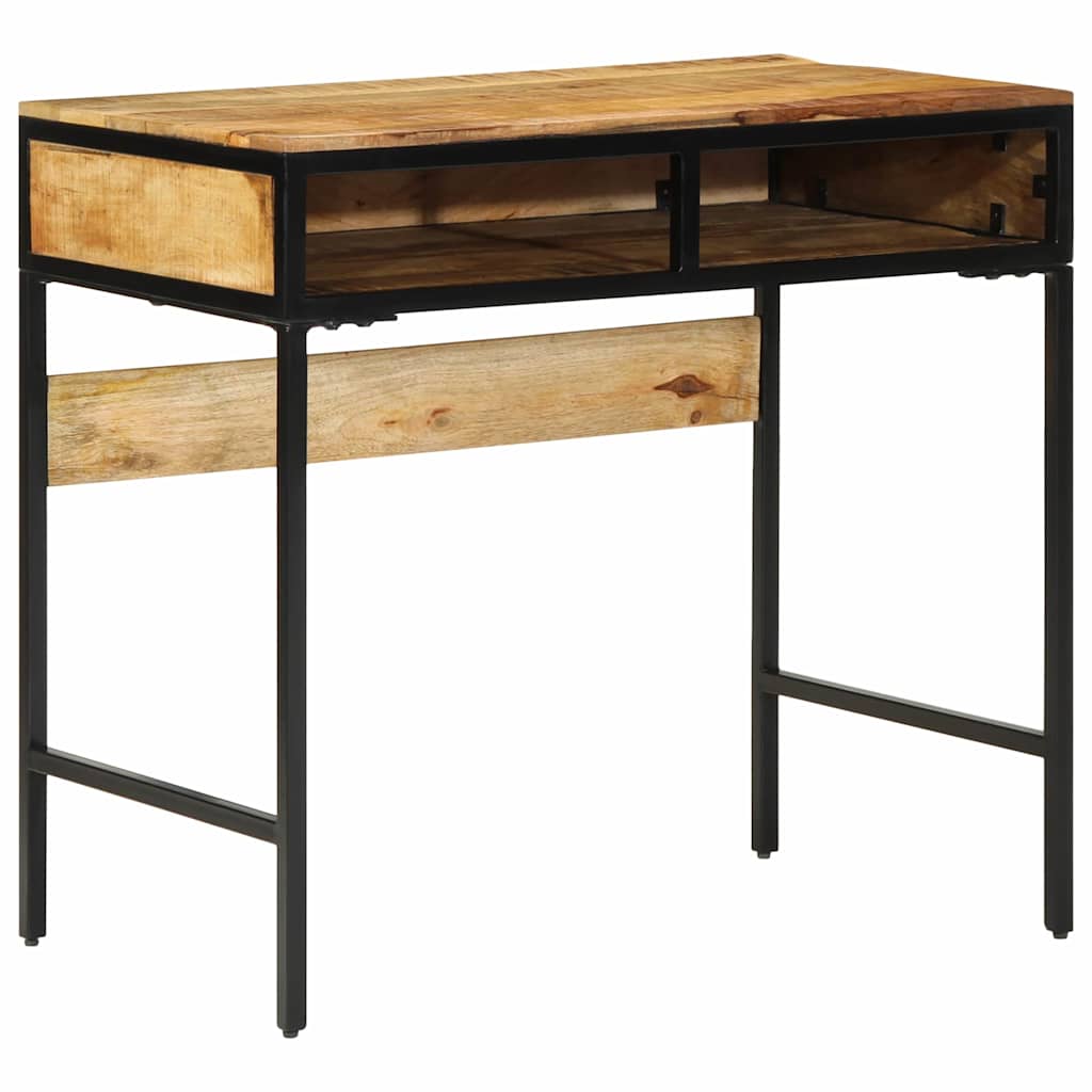 Skrivebord med hylde Brun 80 x 50 x 75 cm Massivt mangotræ