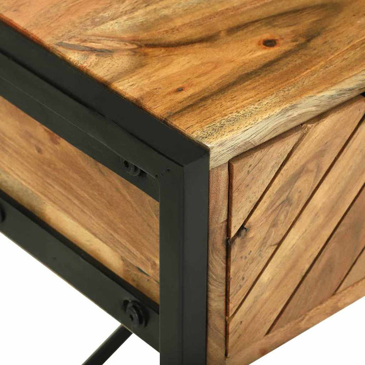 Klædeskab med skuffe Brun 100 x 40 x 120 cm Massivt akacietræ