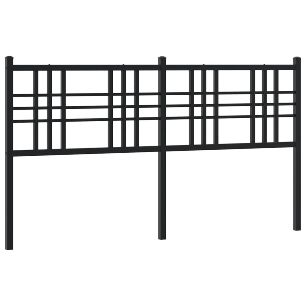 sengegavl 160 cm metal sort