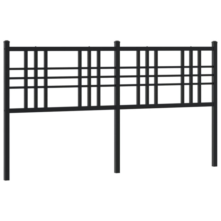 sengegavl 160 cm metal sort