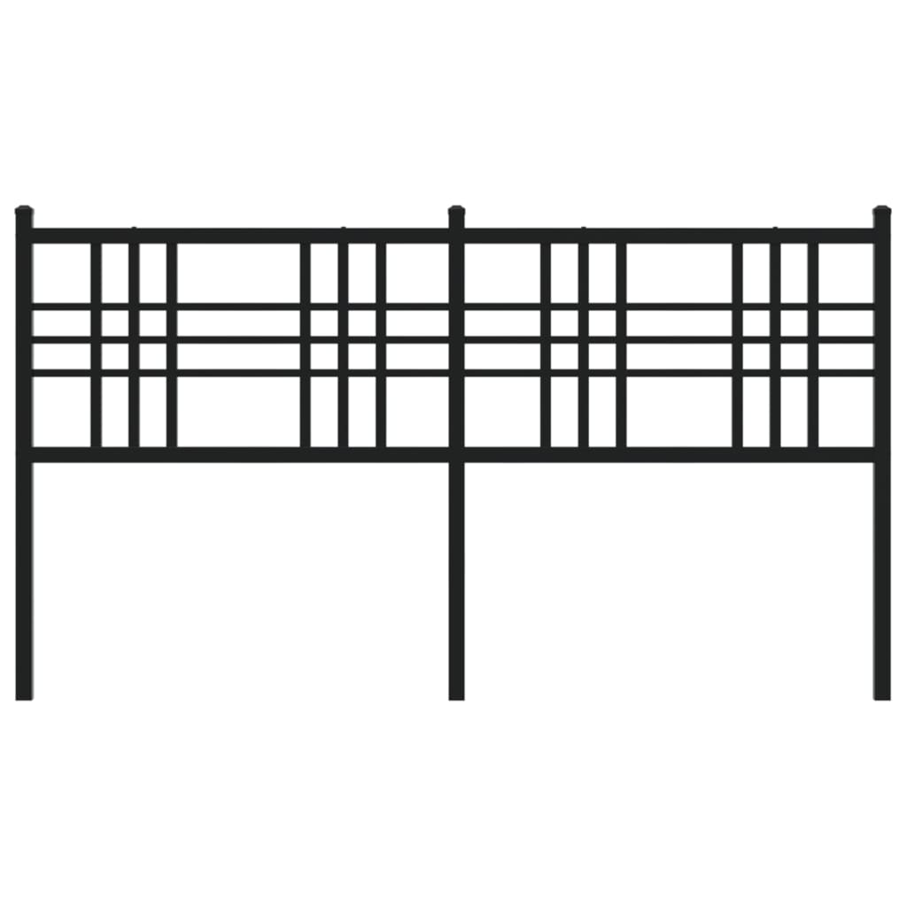 sengegavl 160 cm metal sort