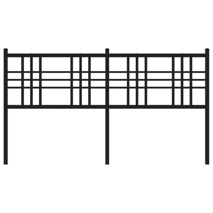 sengegavl 160 cm metal sort