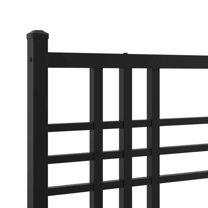 sengegavl 160 cm metal sort