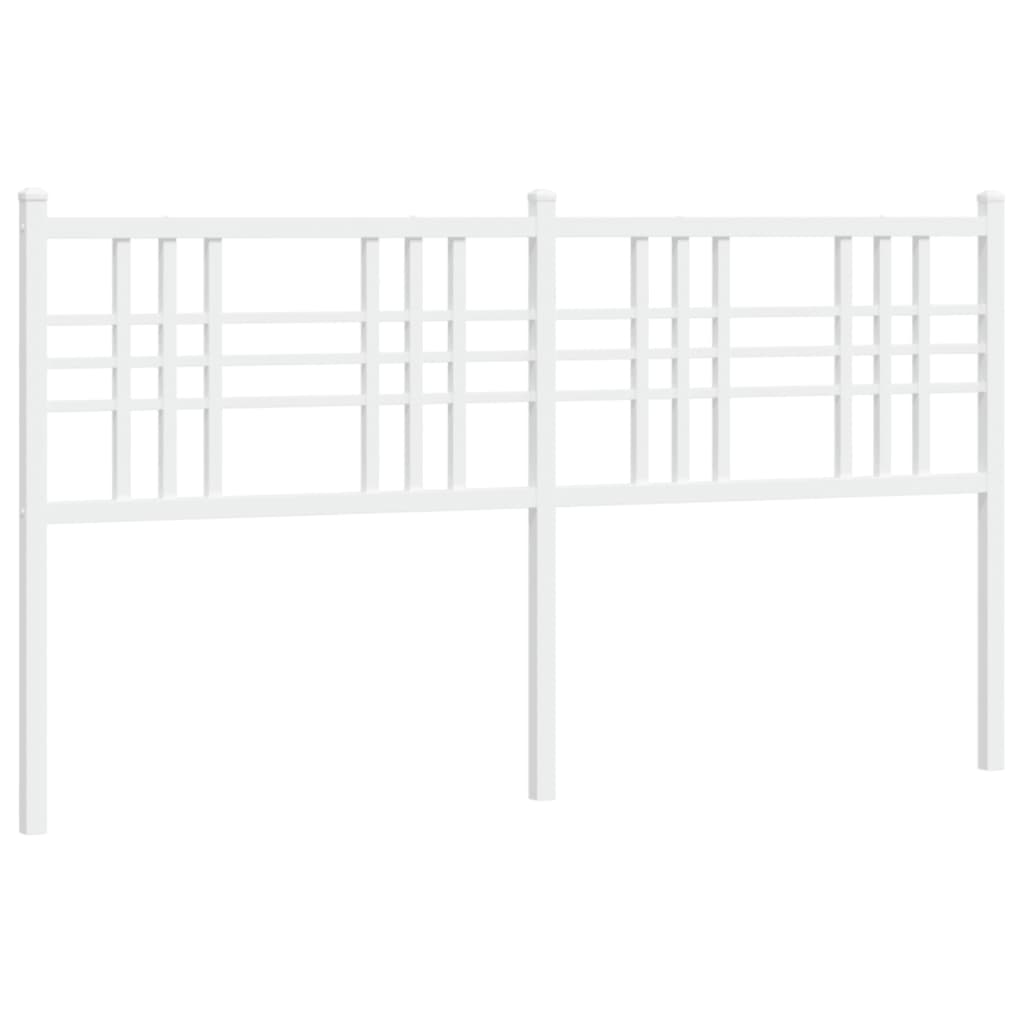sengegavl 160 cm metal hvid
