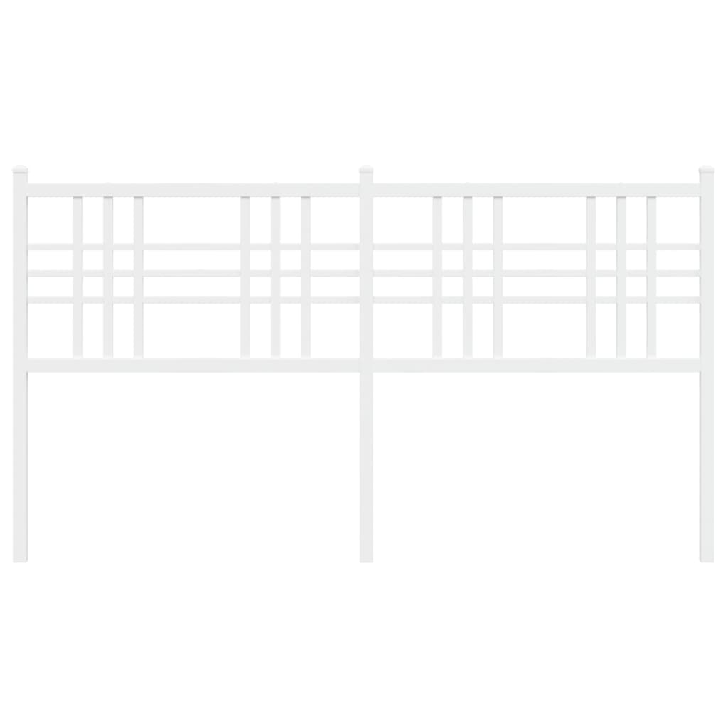 sengegavl 160 cm metal hvid