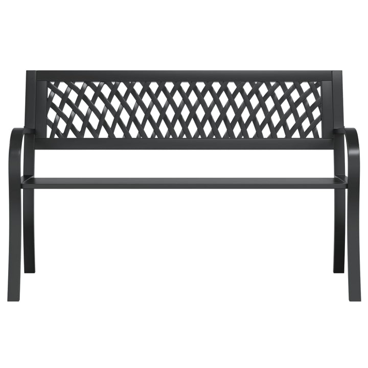 havebænk 120 cm stål sort
