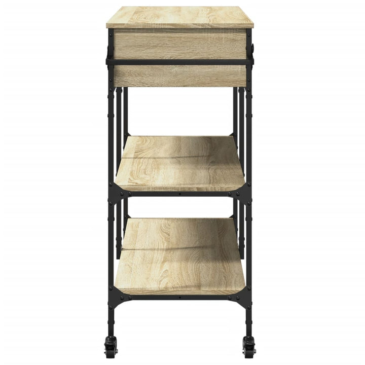 køkkenvogn 105x42x95 cm konstrueret træ sonoma-eg
