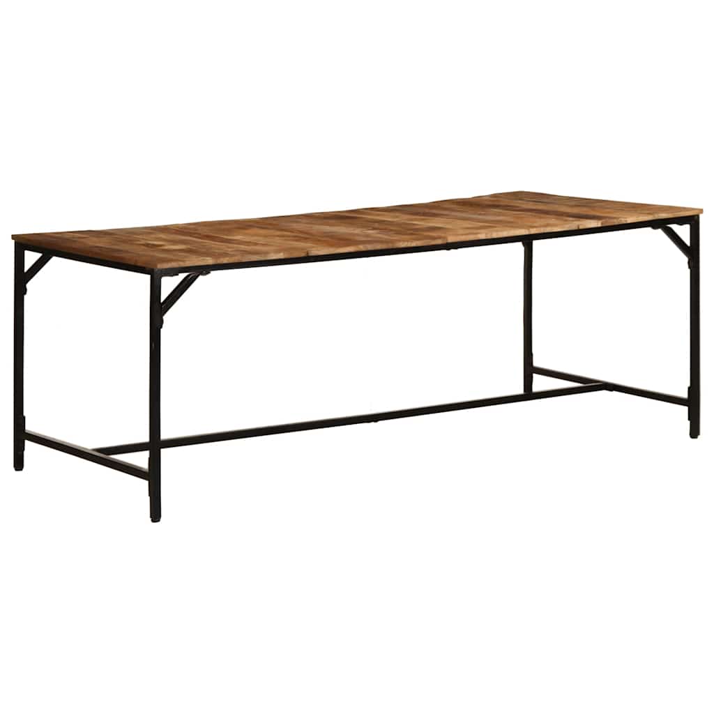 spisebord 200x100x75 cm massivt ru mangotræ