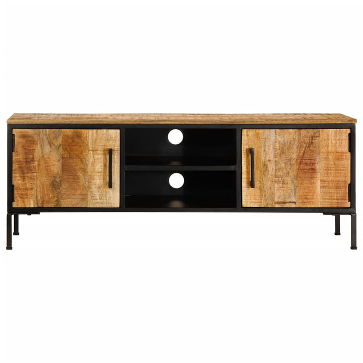 tv-bord 110x35x40 cm massivt ru mangotræ