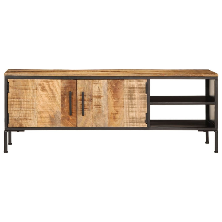 tv-bord 110x35x40 cm massivt ru mangotræ