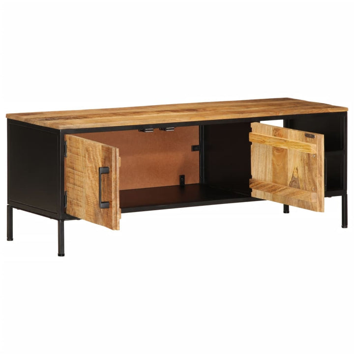 tv-bord 110x35x40 cm massivt ru mangotræ