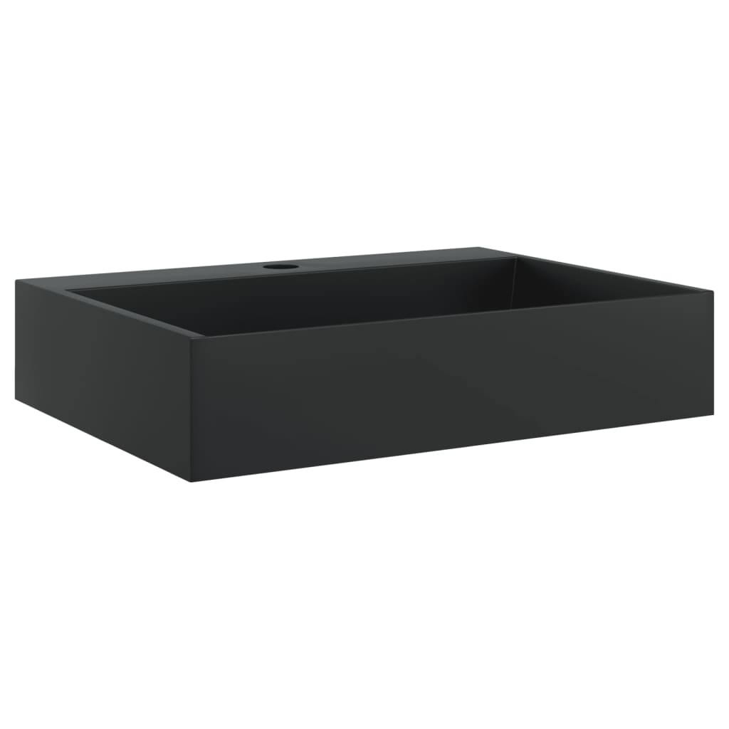 håndvask 50x38x11 cm mineralstøbt/marmorstøbt matsort