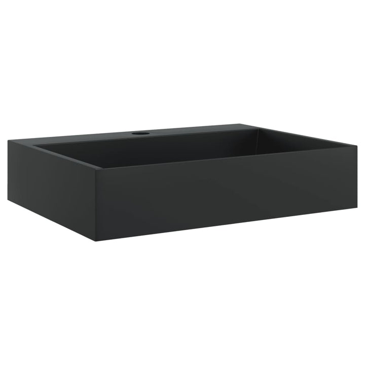 håndvask 50x38x11 cm mineralstøbt/marmorstøbt matsort