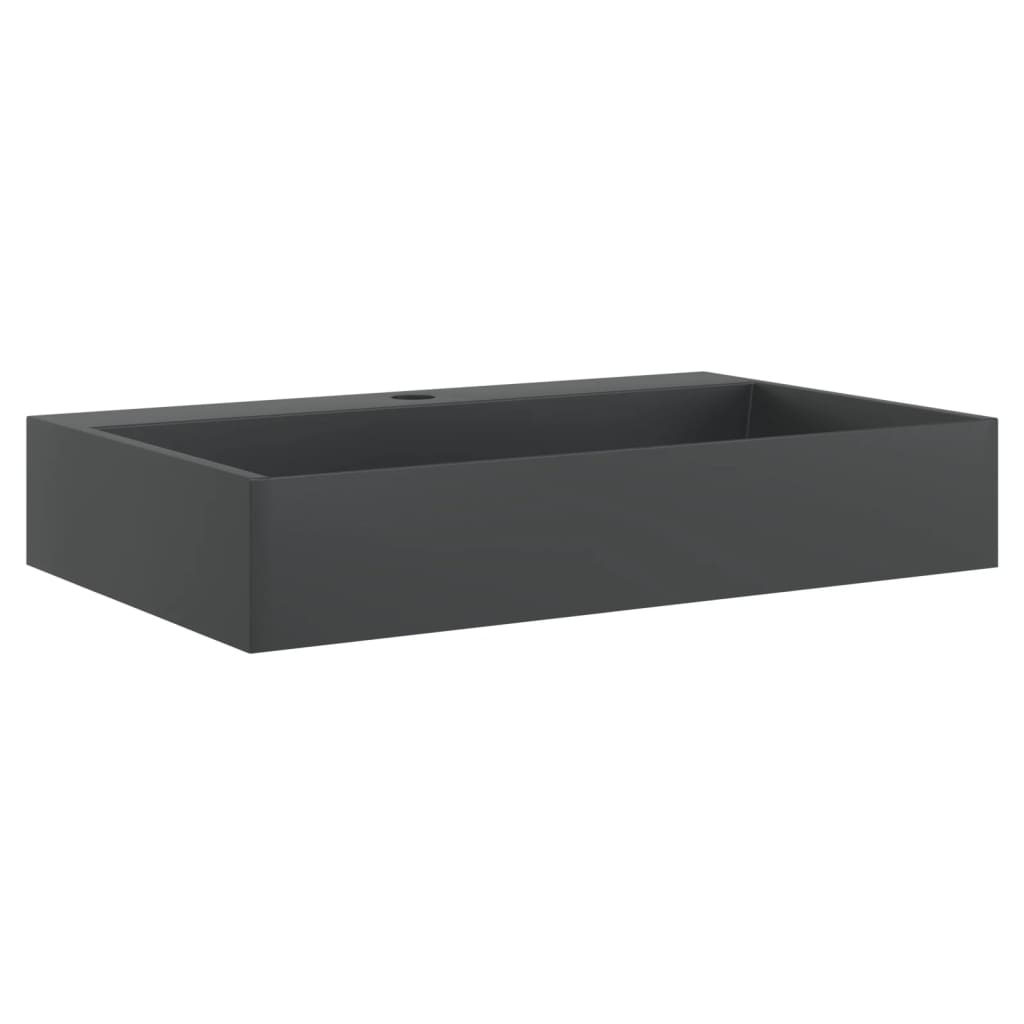 håndvask 60x38x11 cm mineralstøbt/marmorstøbt matsort