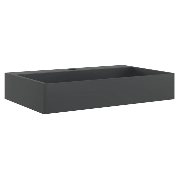 håndvask 60x38x11 cm mineralstøbt/marmorstøbt matsort